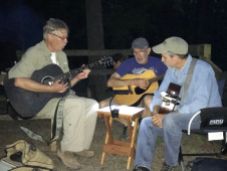 Burt, John, and Dave and their 3 guitars serenading us Friday night. Photo by Elizabeth Pass.